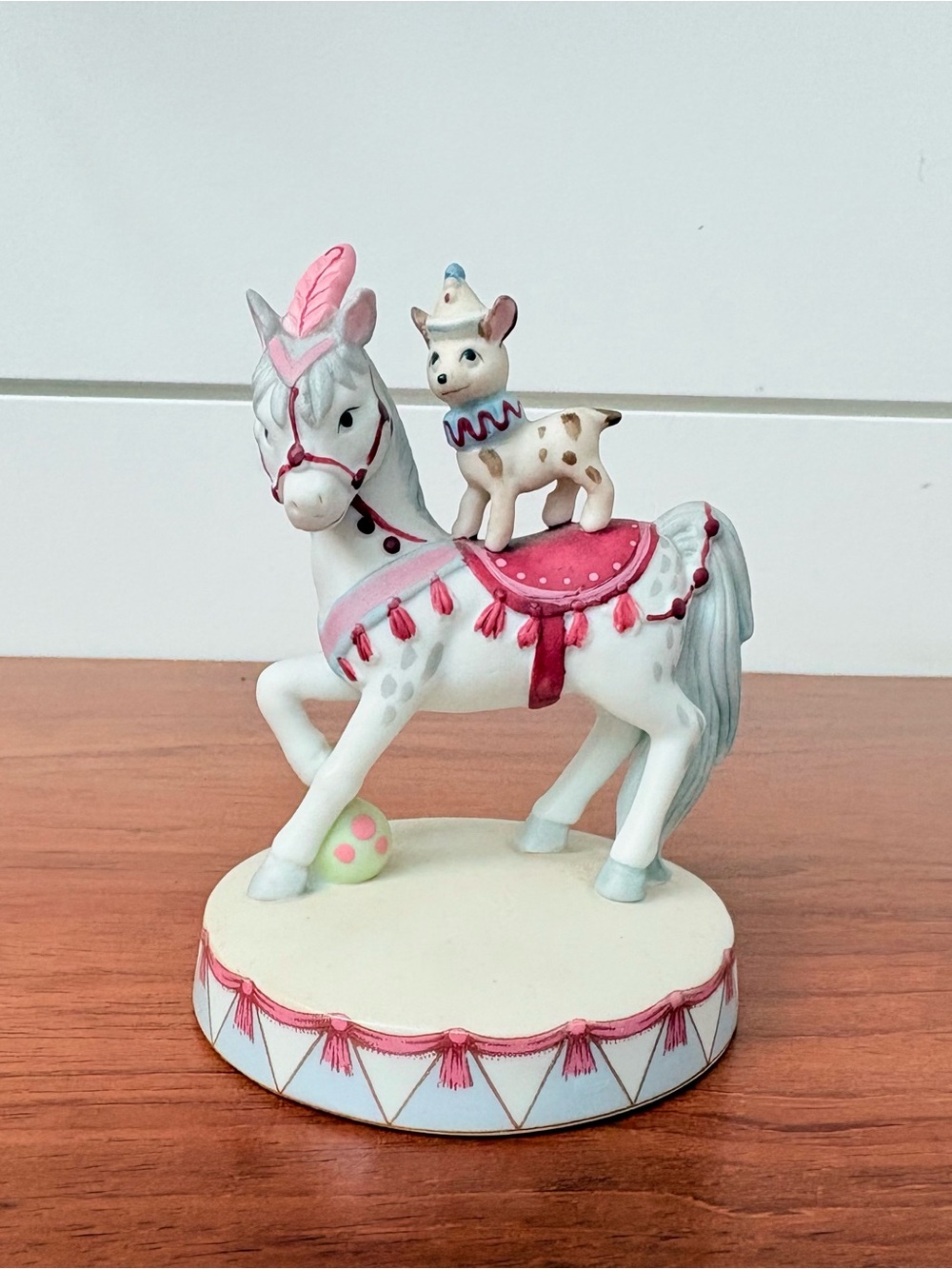 Vintage 1983 Circus Royale Porcelain Figurine Wallace Berrie Pony and Dog Show